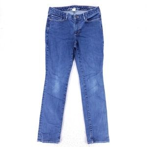 Eddie Bauer Jeans Denim Cotton Women SZ 8 Blue Straight Stretch VTG Mid Rise 90s